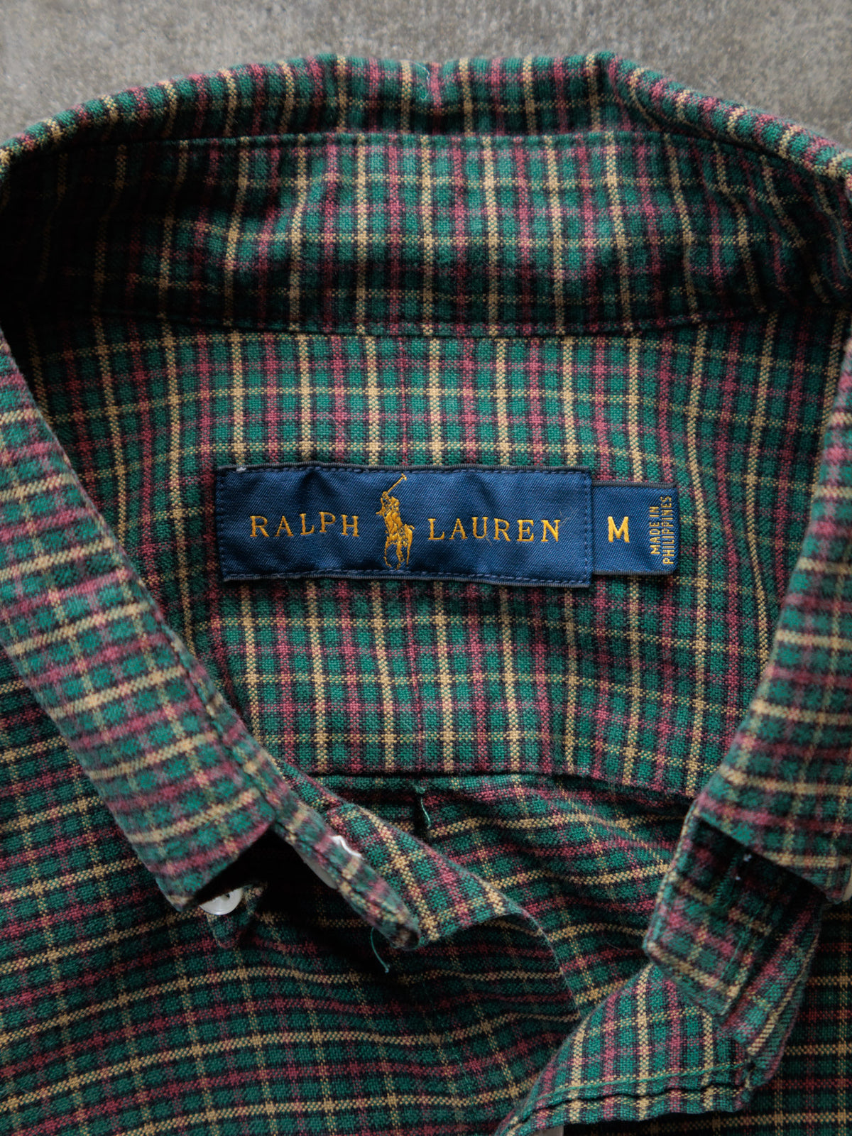 Vintage Green Plaid Ralph Lauren Shirt (M)