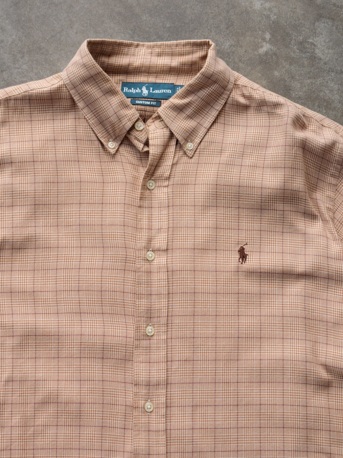 Vintage 00s Orange Plaid Ralph Lauren Shirt (XL)