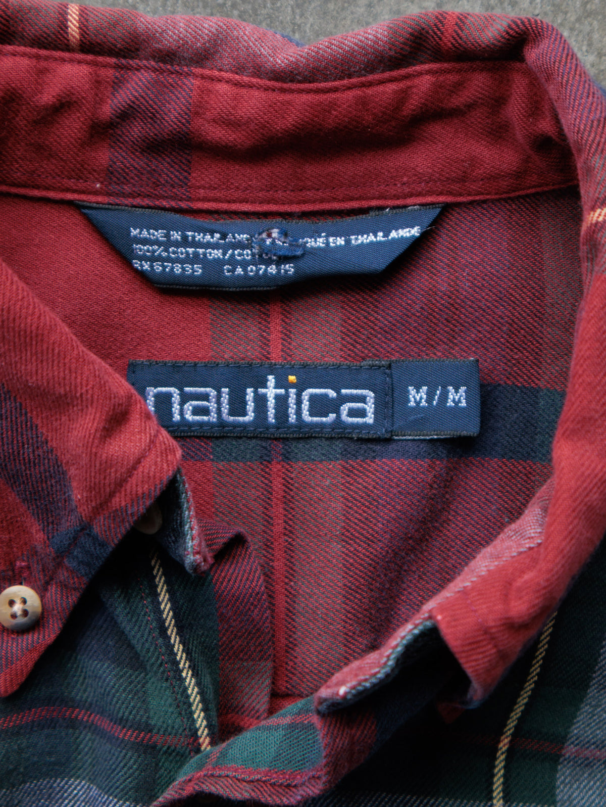 Vintage 00s Red Plaid Nautica Shirt (M)