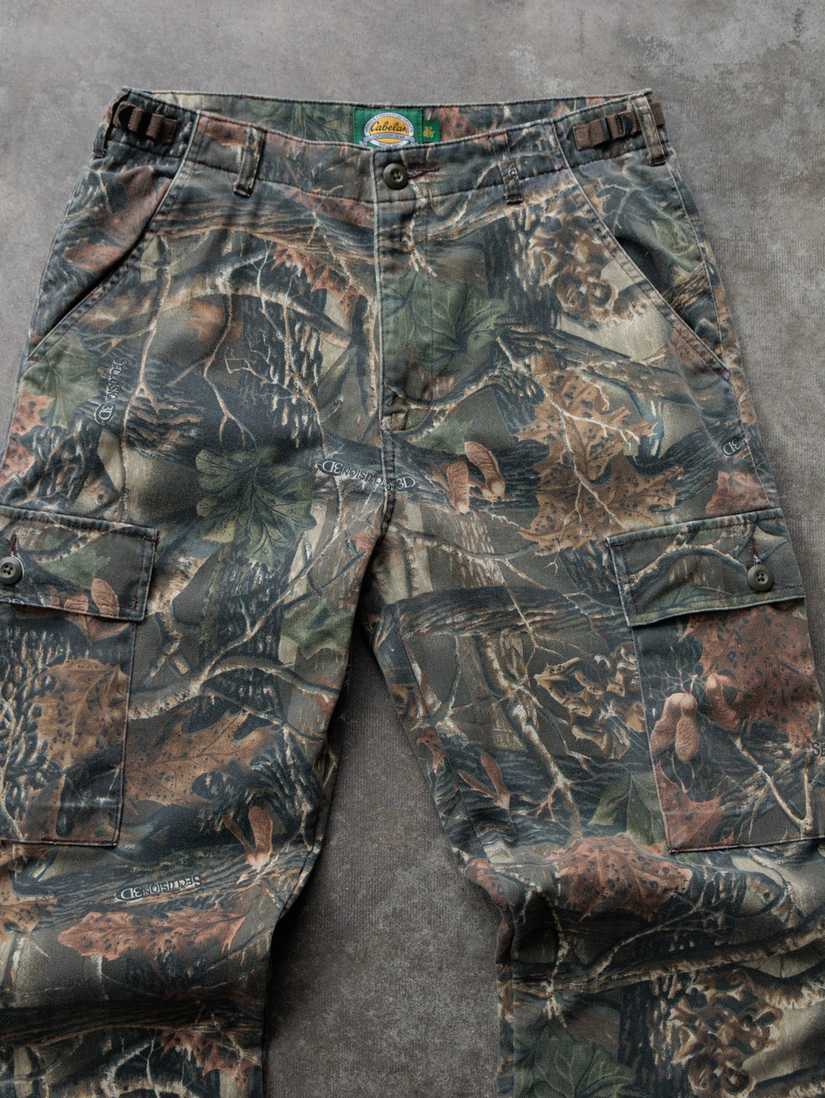 Vintage 00s Green Seclusion 3D Camo Cabela's Cargo Pants (W32)