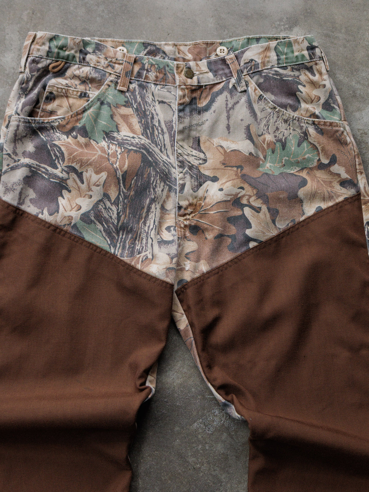 Vintage Brown Advantage Camo Wrangler Rugged Wear Pants (W36)