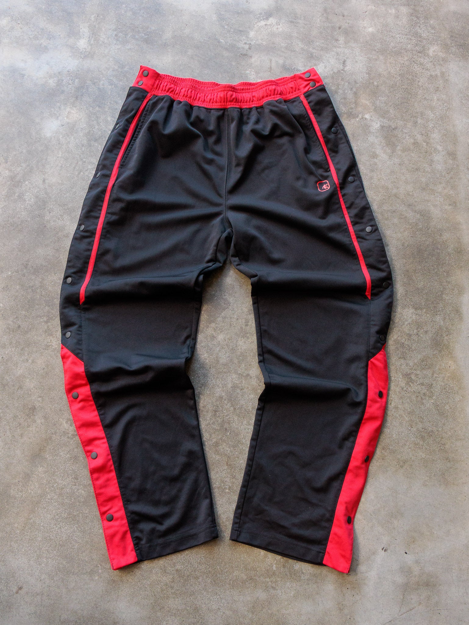 Vintage Black & Red AND1 Tear Away Track Pants (L)