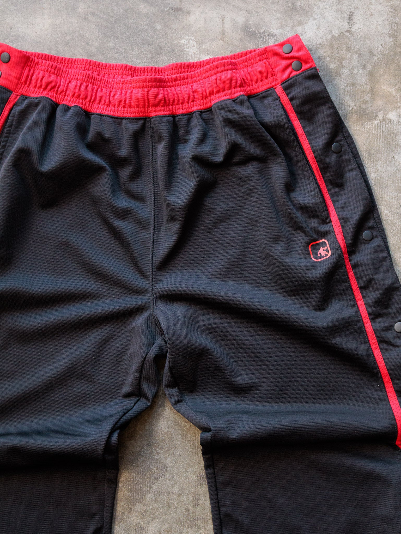 Vintage Black & Red AND1 Tear Away Track Pants (L)