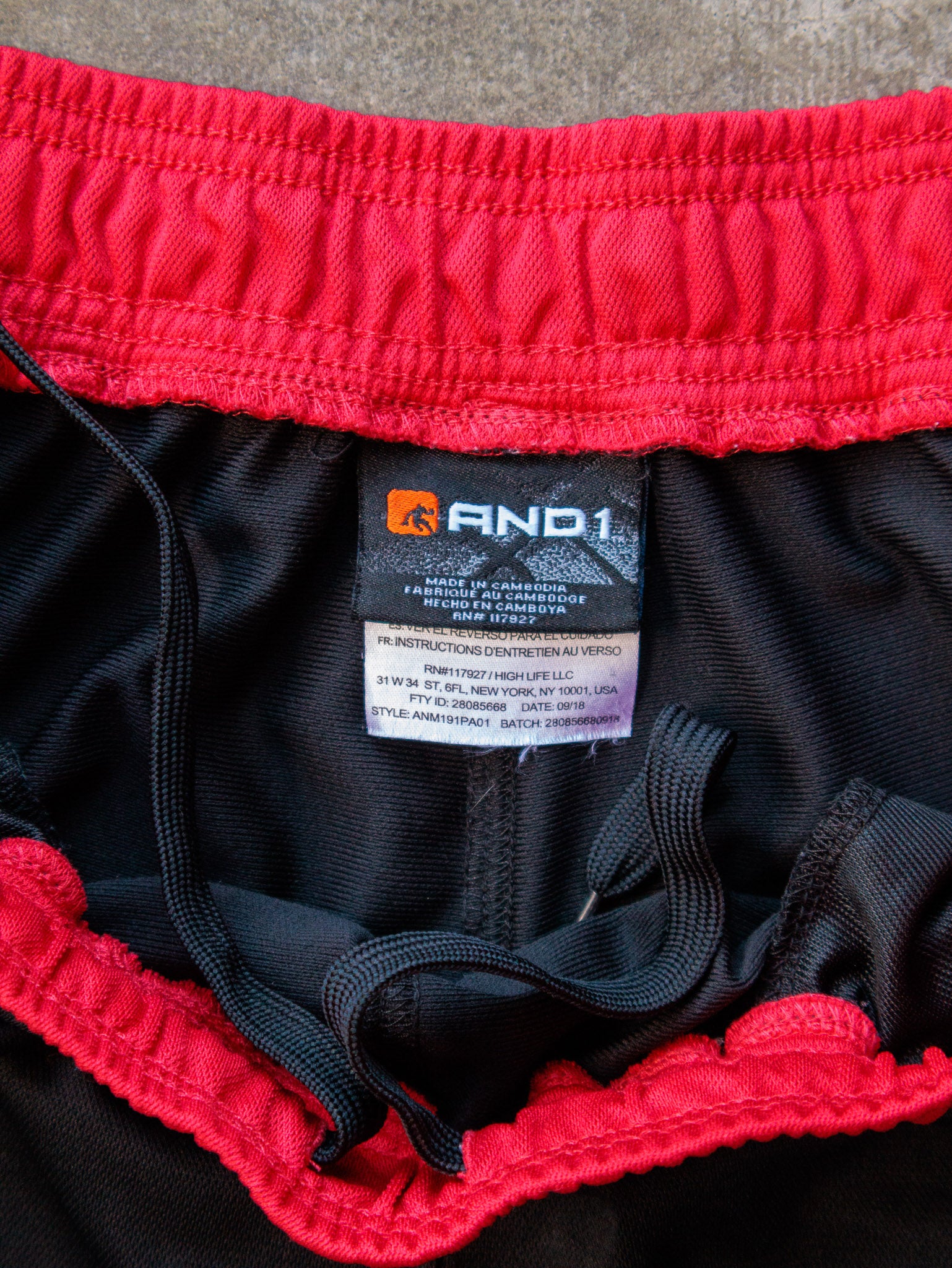 Vintage Black & Red AND1 Tear Away Track Pants (L)