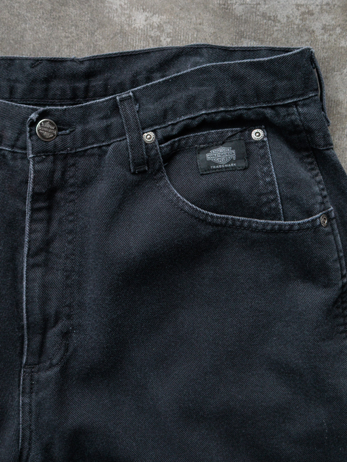 Vintage 90s Black Harley-Davidson Carpenter Pants (W34)