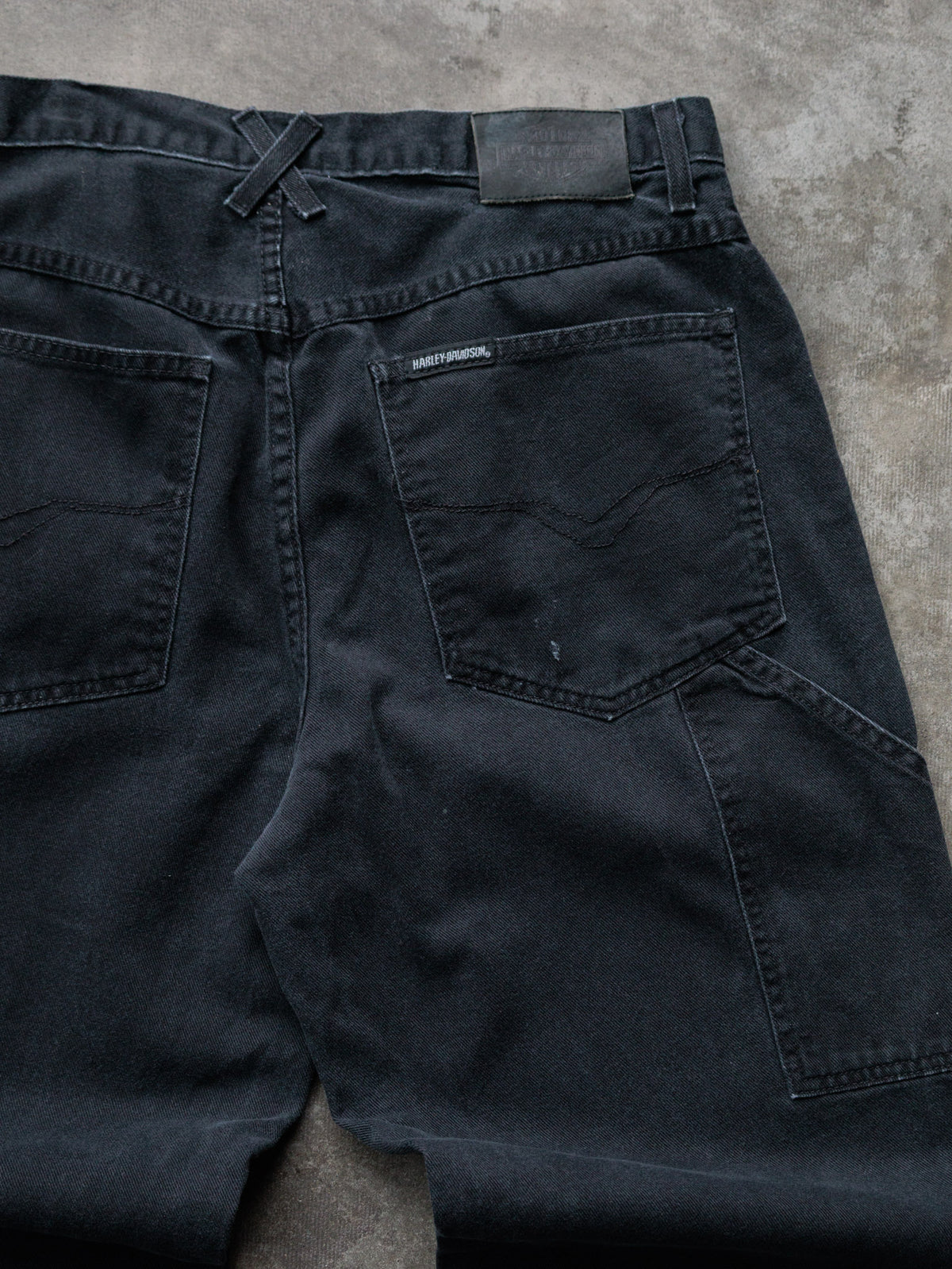 Vintage 90s Black Harley-Davidson Carpenter Pants (W34)