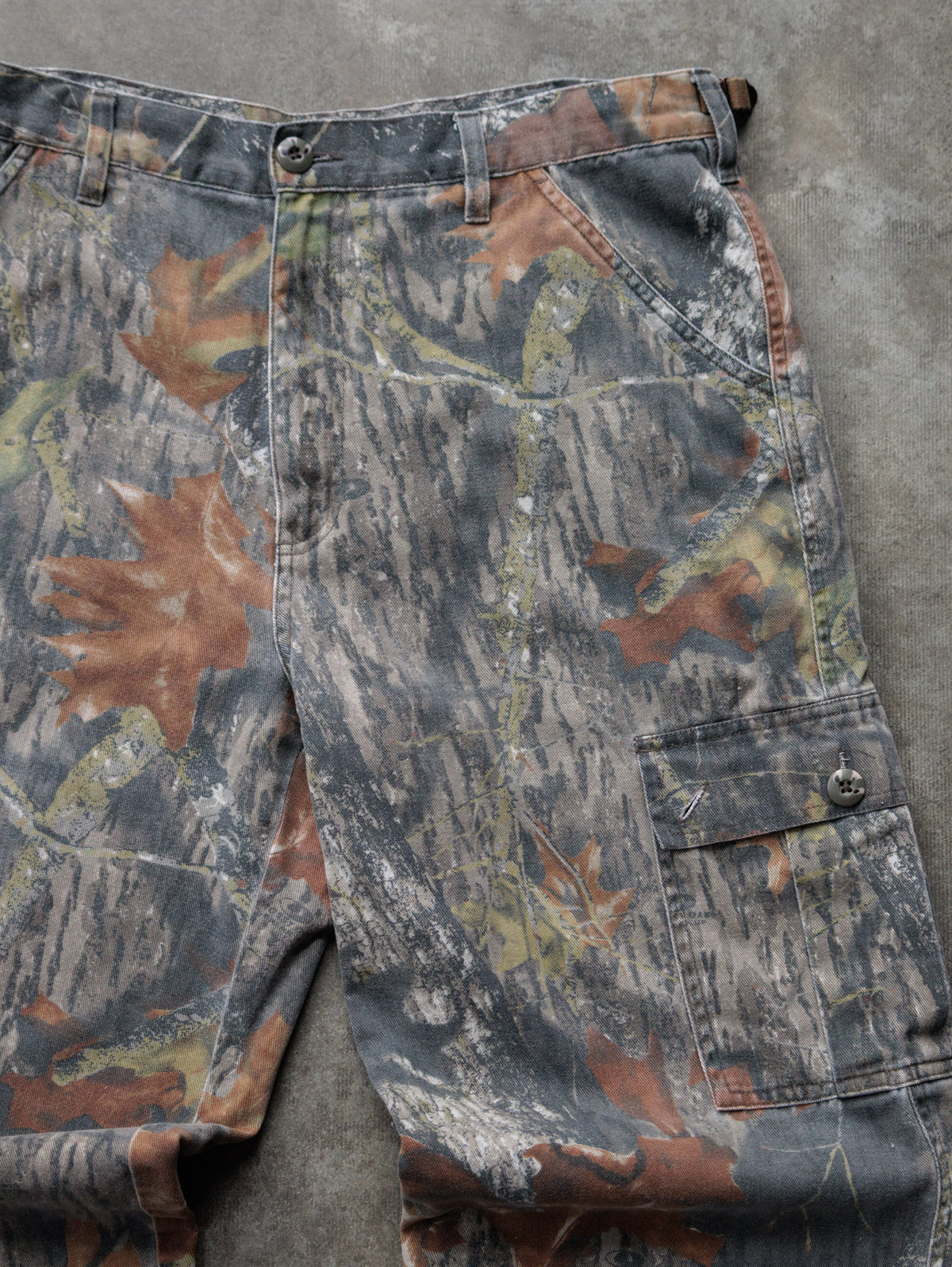 Vintage Grey Camo Mossy Oak Cargo Pants (M)
