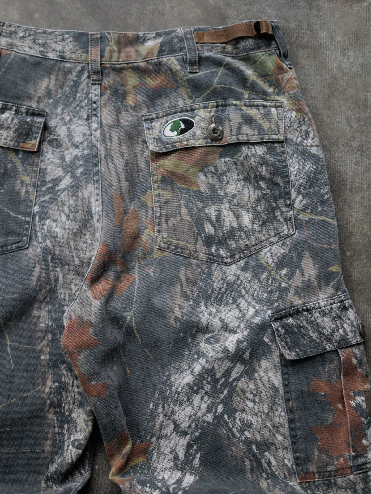 Vintage Grey Camo Mossy Oak Cargo Pants (M)
