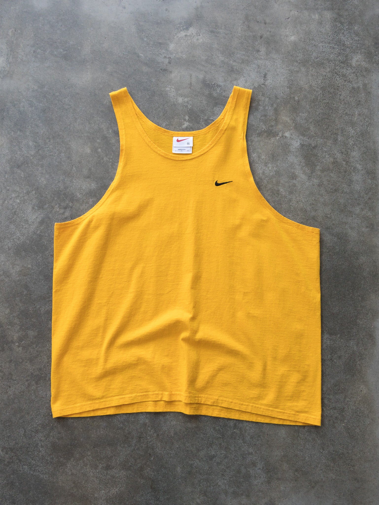 Vintage 90s Yellow Nike Singlet (XL)