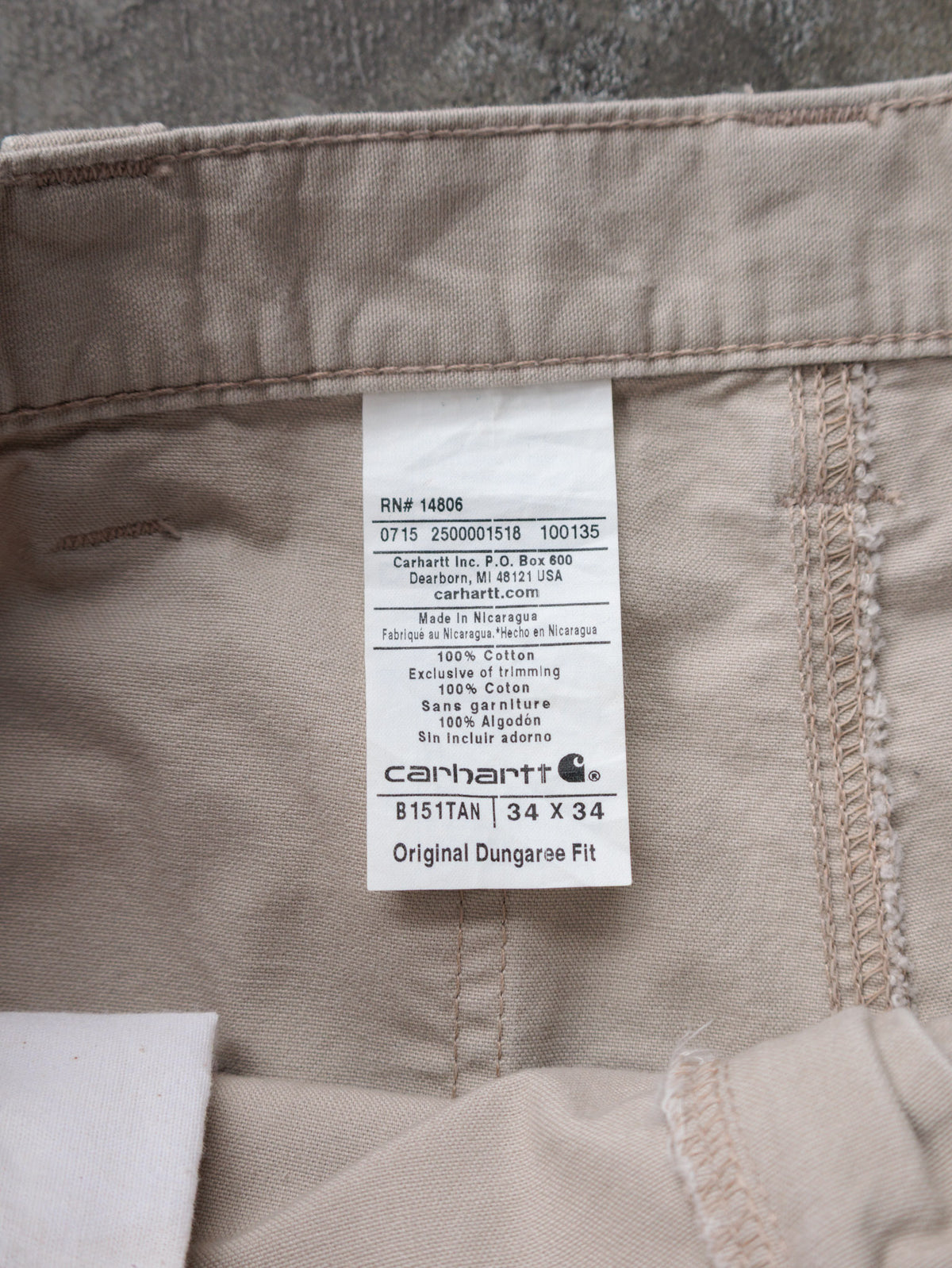Vintage Beige Carhartt Carpenter Pants (W34)