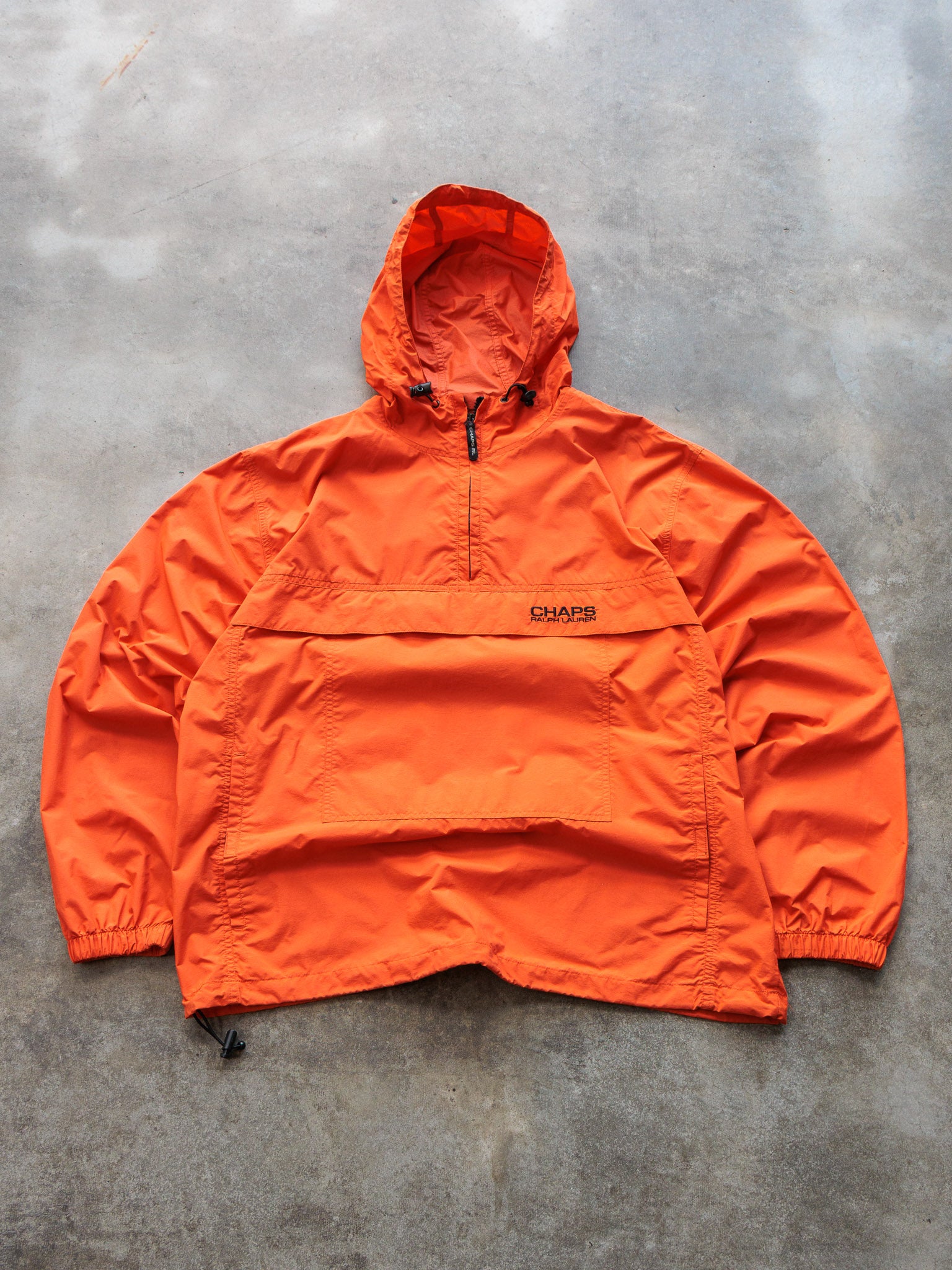 Vintage 90s Orange Chaps Ralph Lauren Quarter Zip Jacket (L)