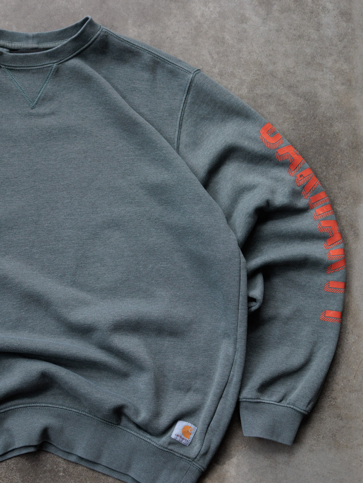 Vintage Green Carhartt Sweatshirt (L)