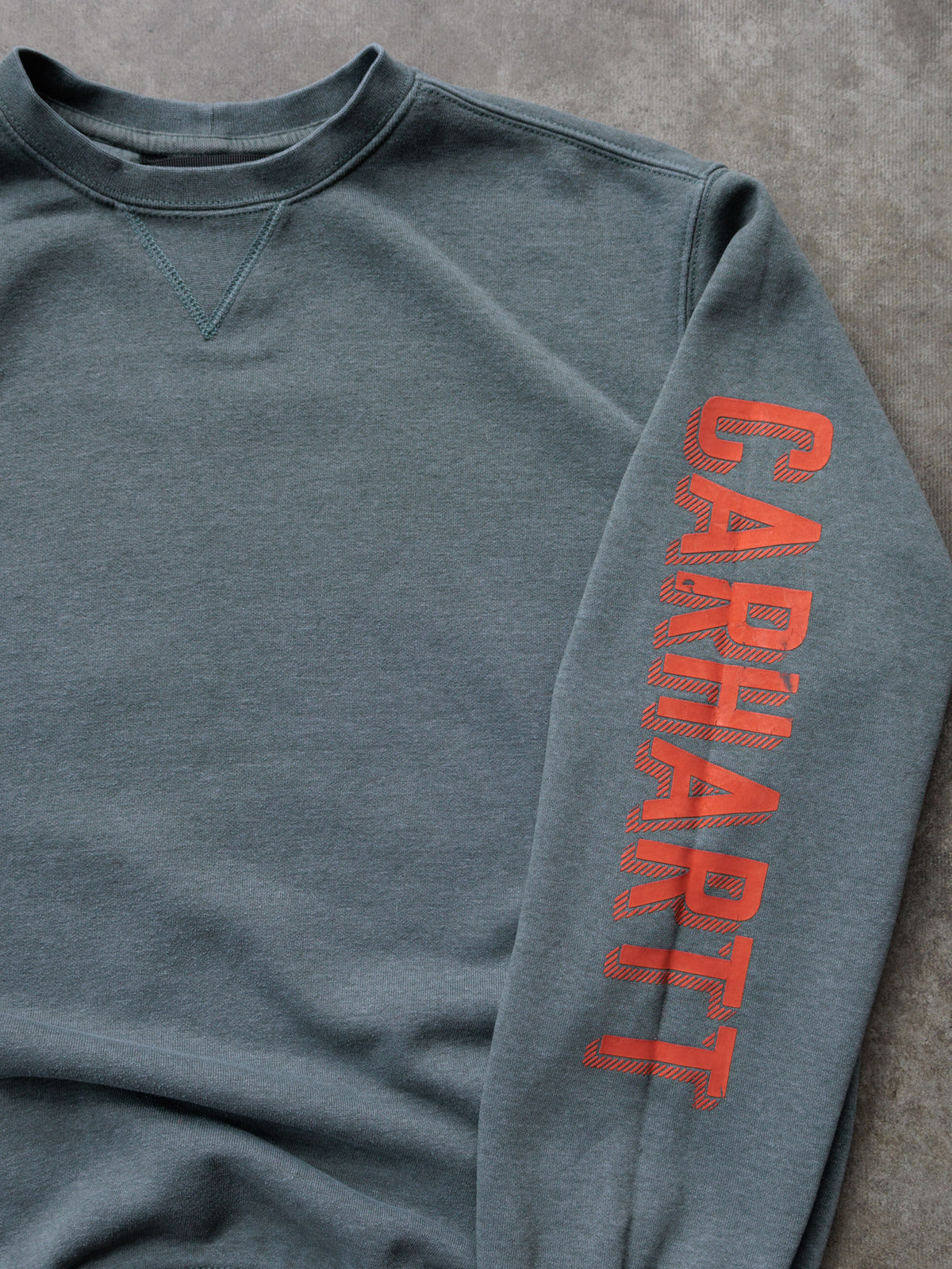 Vintage Green Carhartt Sweatshirt (L)