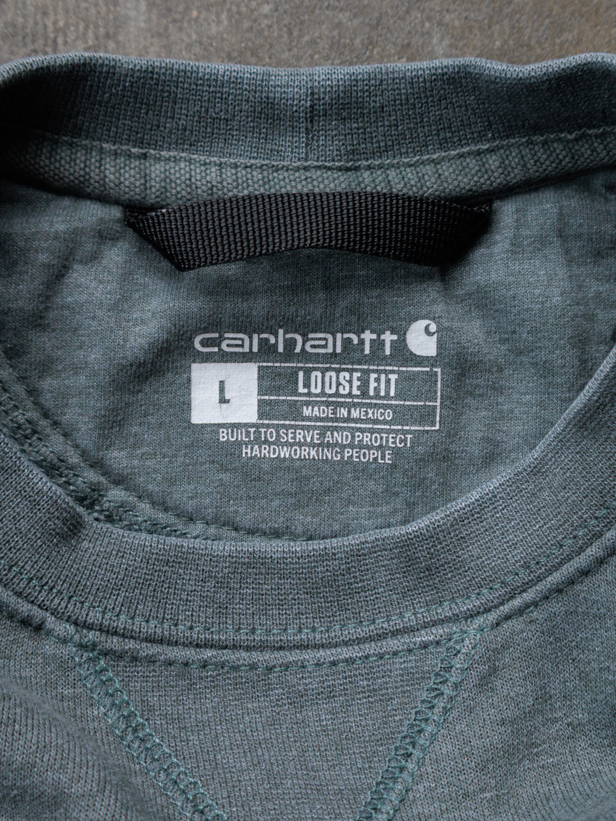 Vintage Green Carhartt Sweatshirt (L)