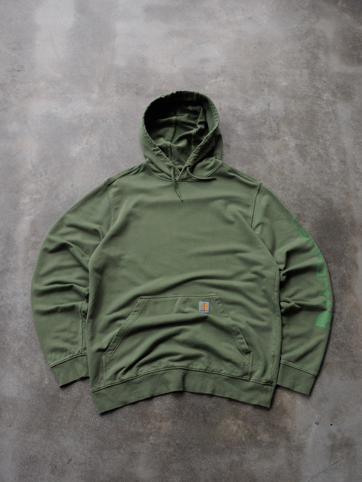 Vintage Green Carhartt Hoodie (M)