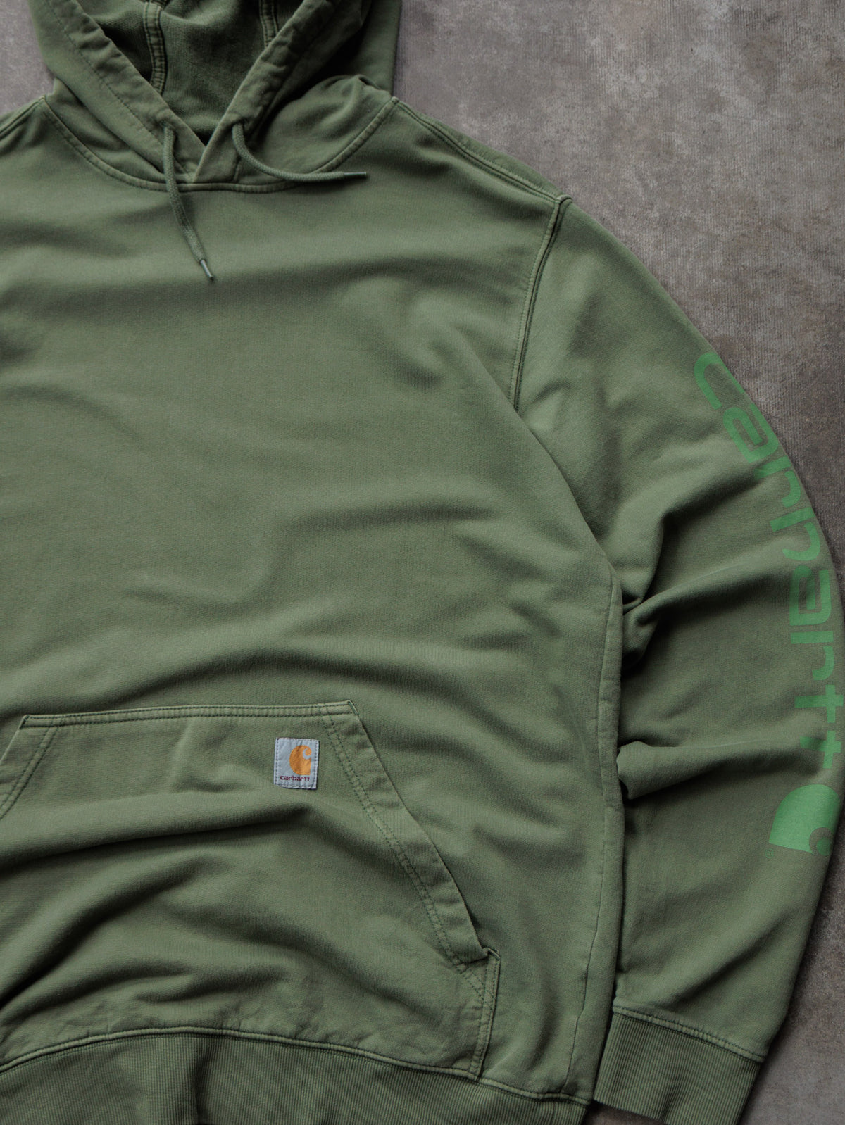 Vintage Green Carhartt Hoodie (M)