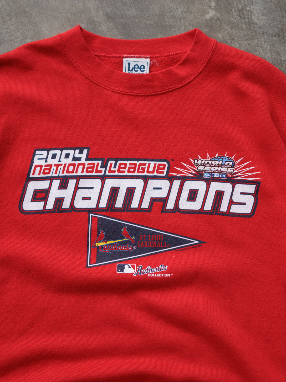 Vintage 2004 Red Lee Sport St. Louis Cardinals National League Champions Sweatshirt (L)