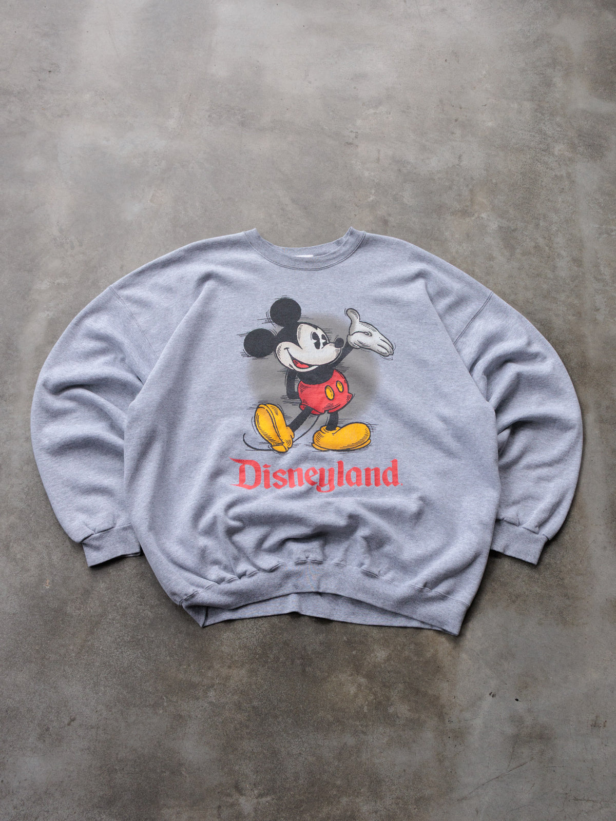 Vintage 90s Grey Disneyland Mickey Mouse Sweatshirt (2XL)