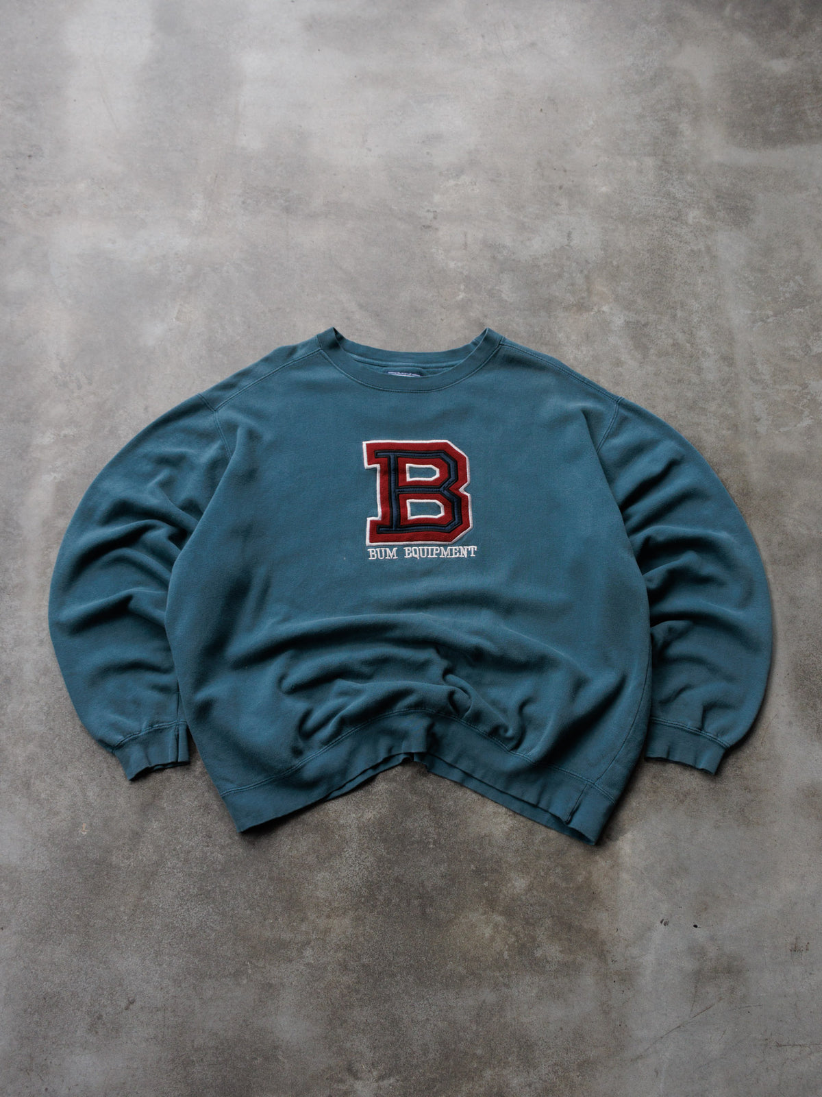 Vintage 90s Green B.U.M. Equipment Sweatshirt (2XL)