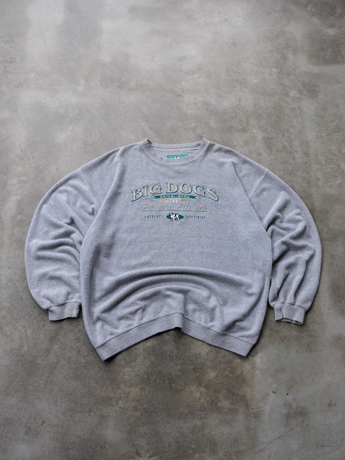 Vintage 00s Grey Big Dogs Sweatshirt (L)