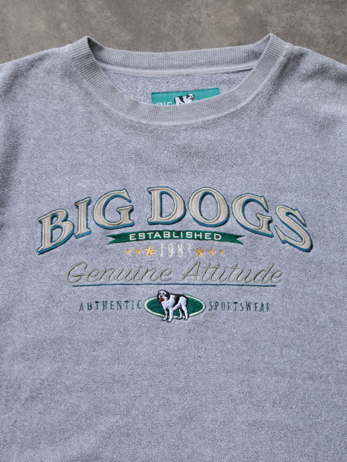 Vintage 00s Grey Big Dogs Sweatshirt (L)