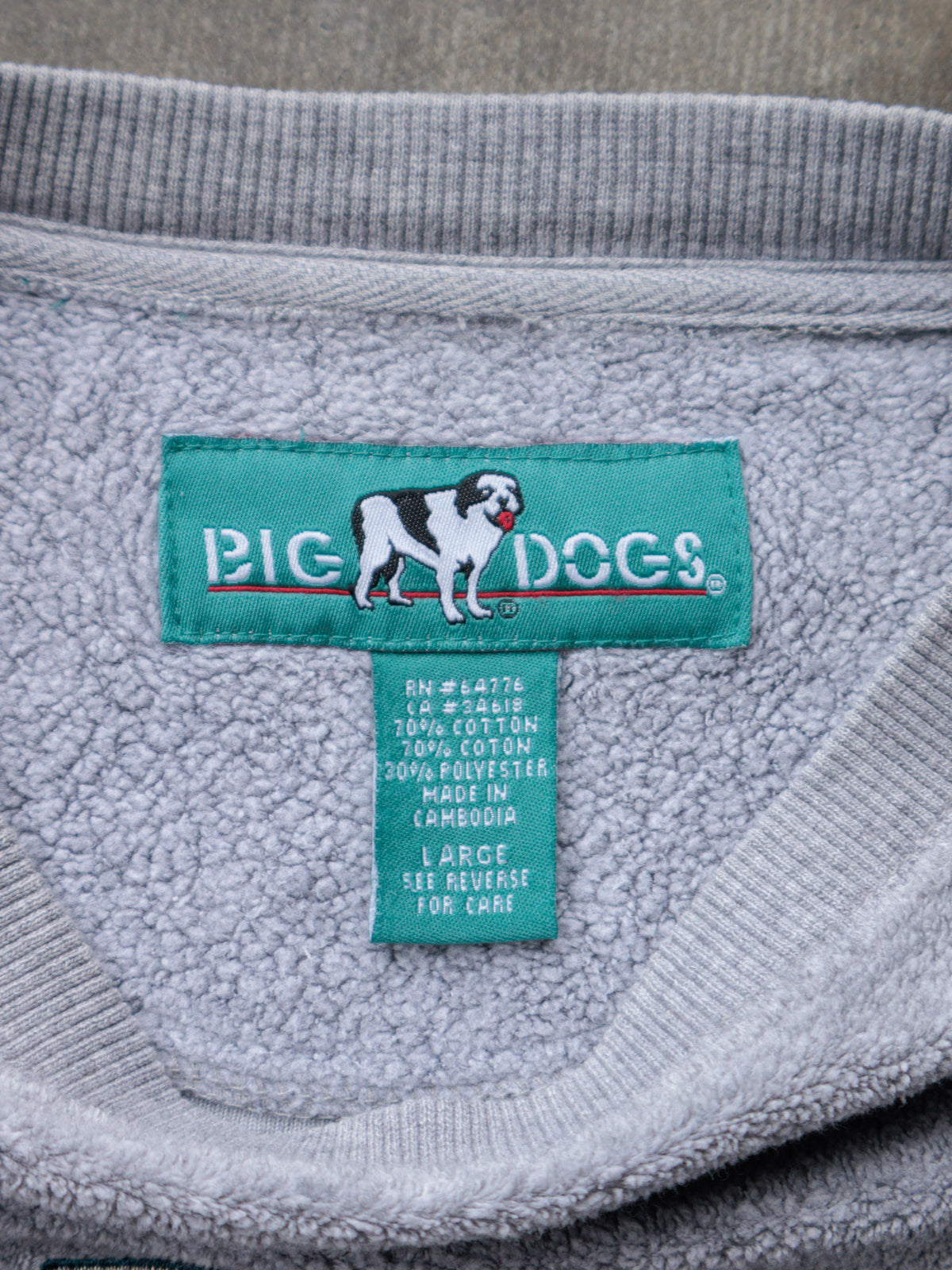 Vintage 00s Grey Big Dogs Sweatshirt (L)
