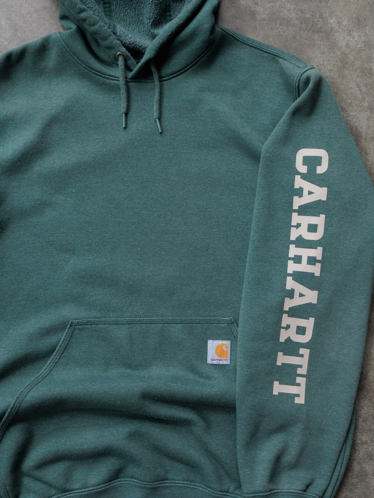 Vintage Green Carhartt Hoodie (M)