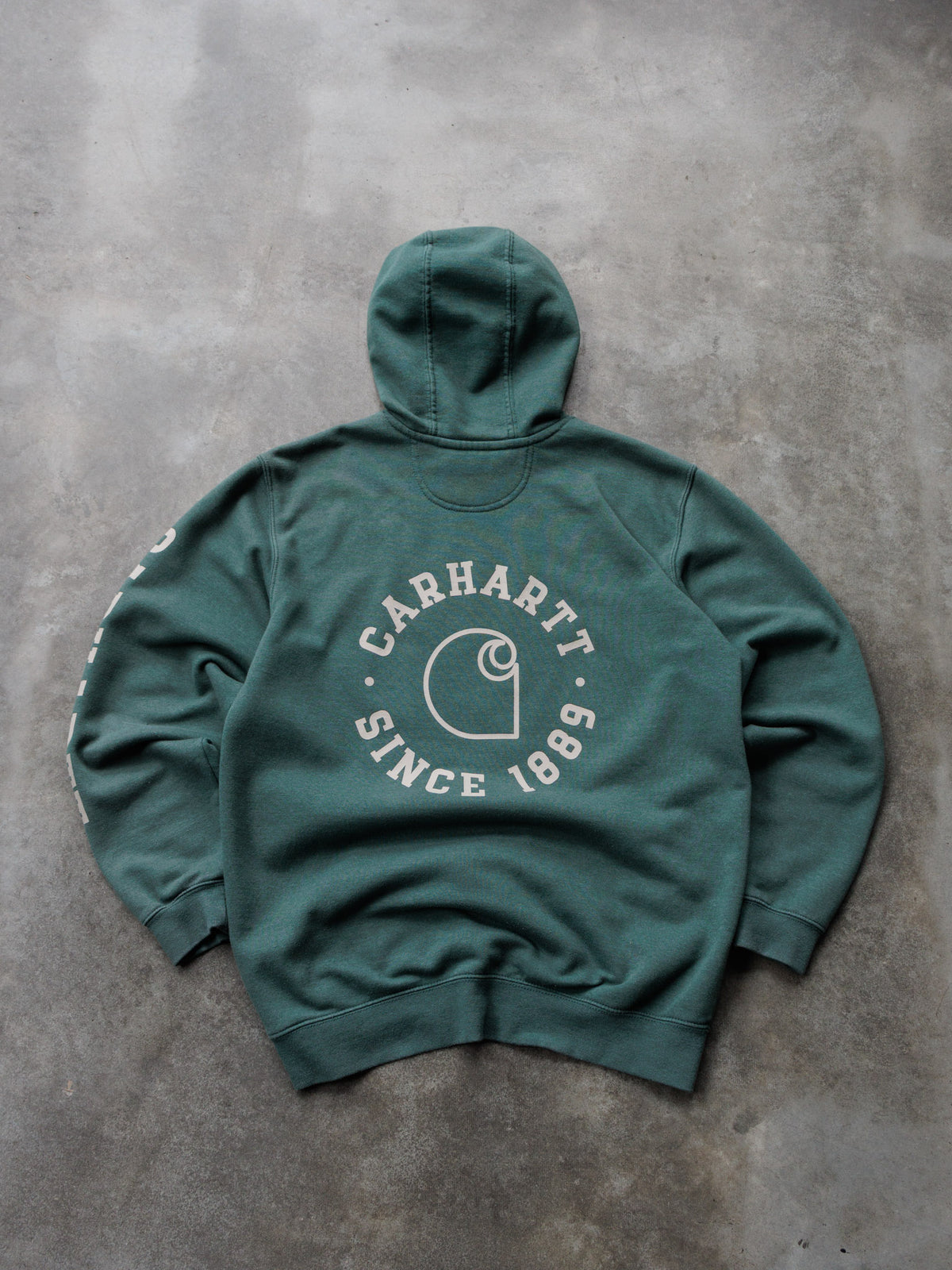 Vintage Green Carhartt Hoodie (M)