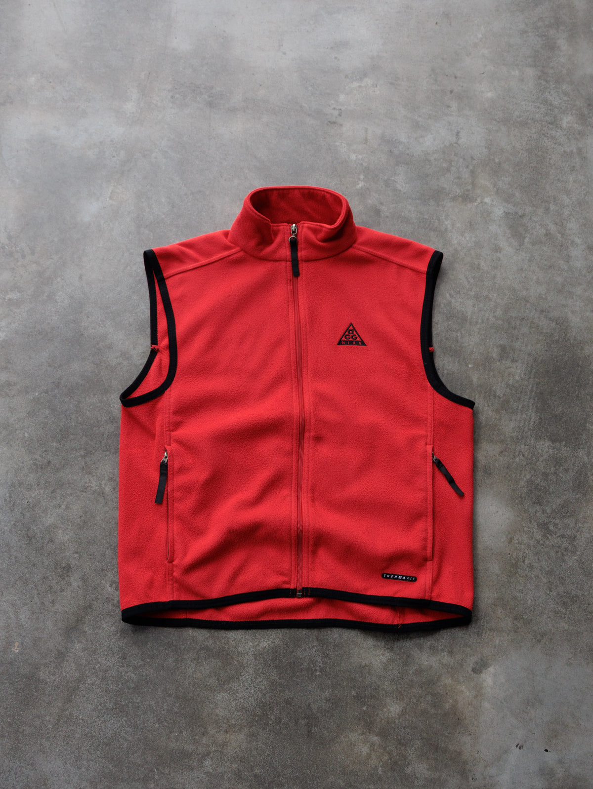 Vintage 90s Red Nike ACG Fleece Vest (L)