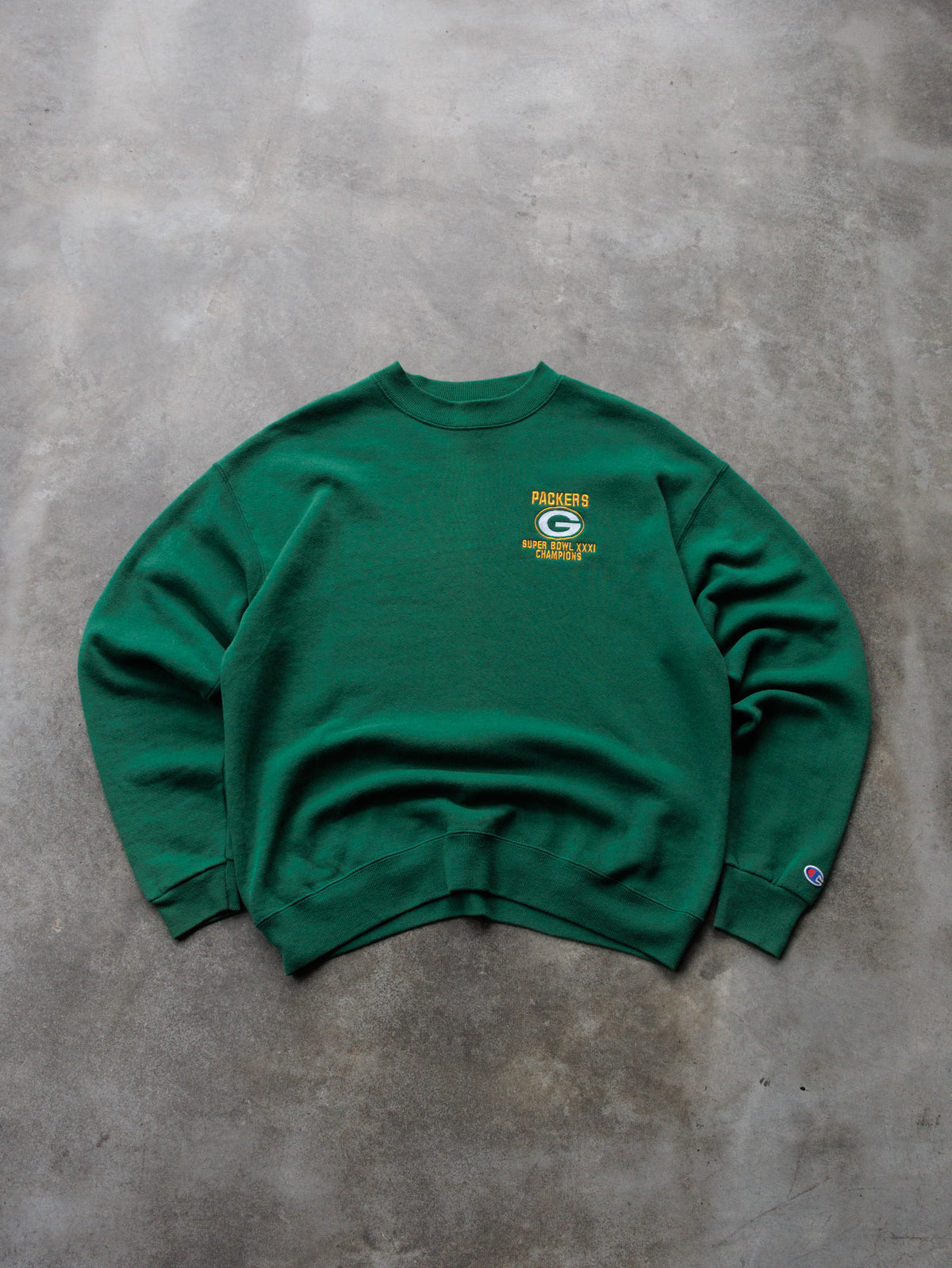 Vintage 1997 Champion Green Bay Packers Super Bowl Champions Sweatshirt (L)