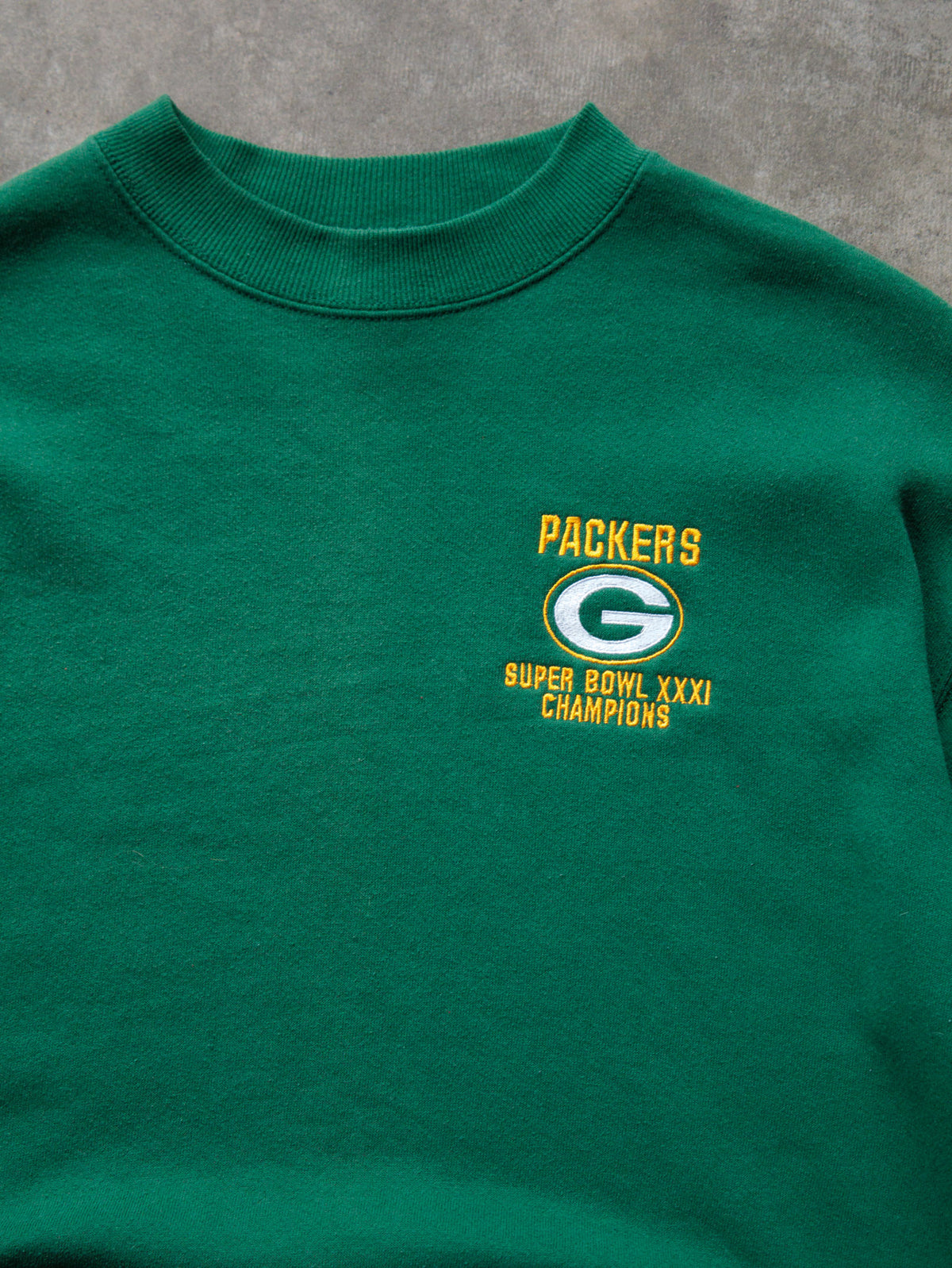 Vintage 1997 Champion Green Bay Packers Super Bowl Champions Sweatshirt (L)