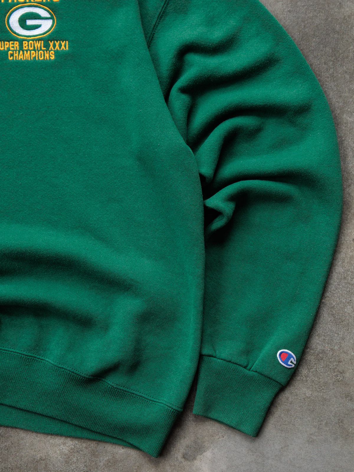 Vintage 1997 Champion Green Bay Packers Super Bowl Champions Sweatshirt (L)