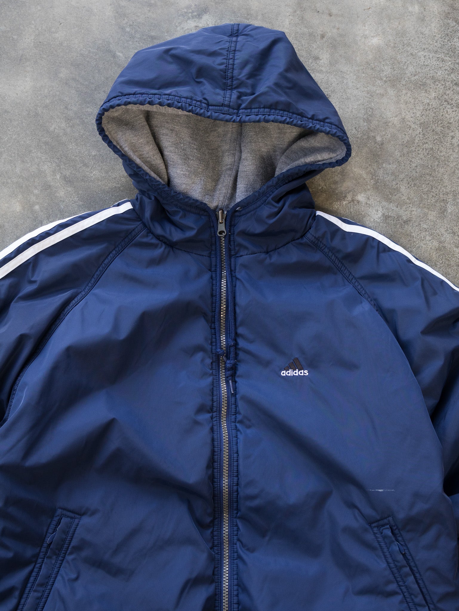 Reversible Jacket Adidas Windbreaker Navy Blue Adidas Balance Full