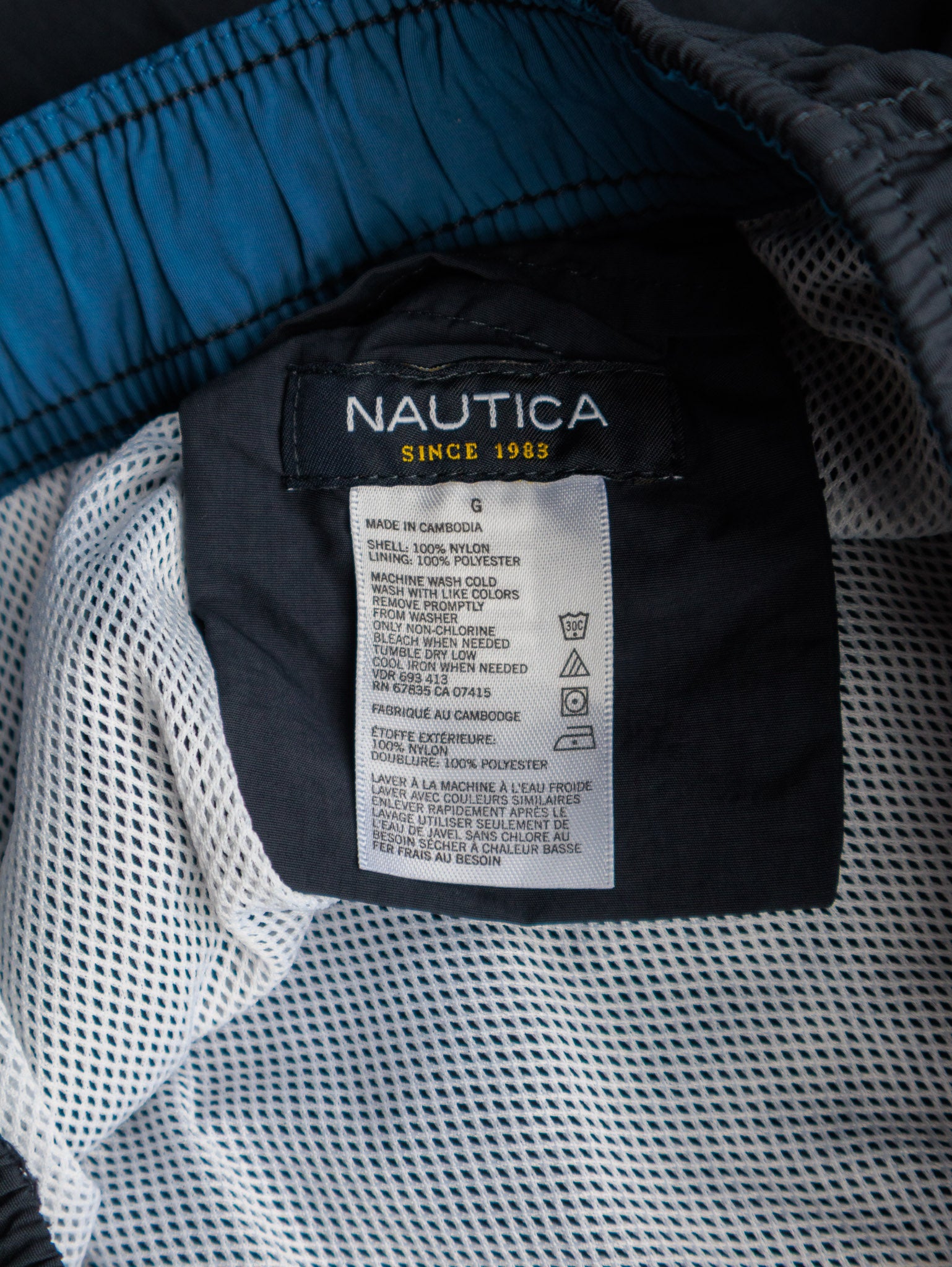 Vintage Navy Nautica Swim Shorts (L)