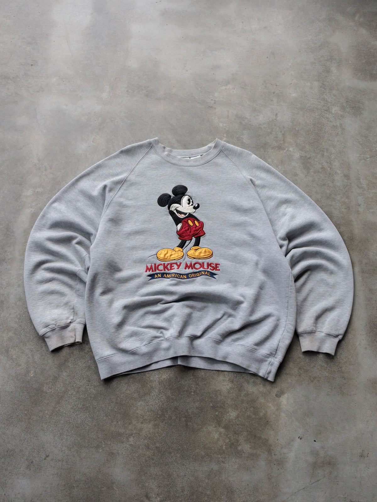 Vintage 90s Grey Disney Mickey Mouse Sweatshirt (2XL)