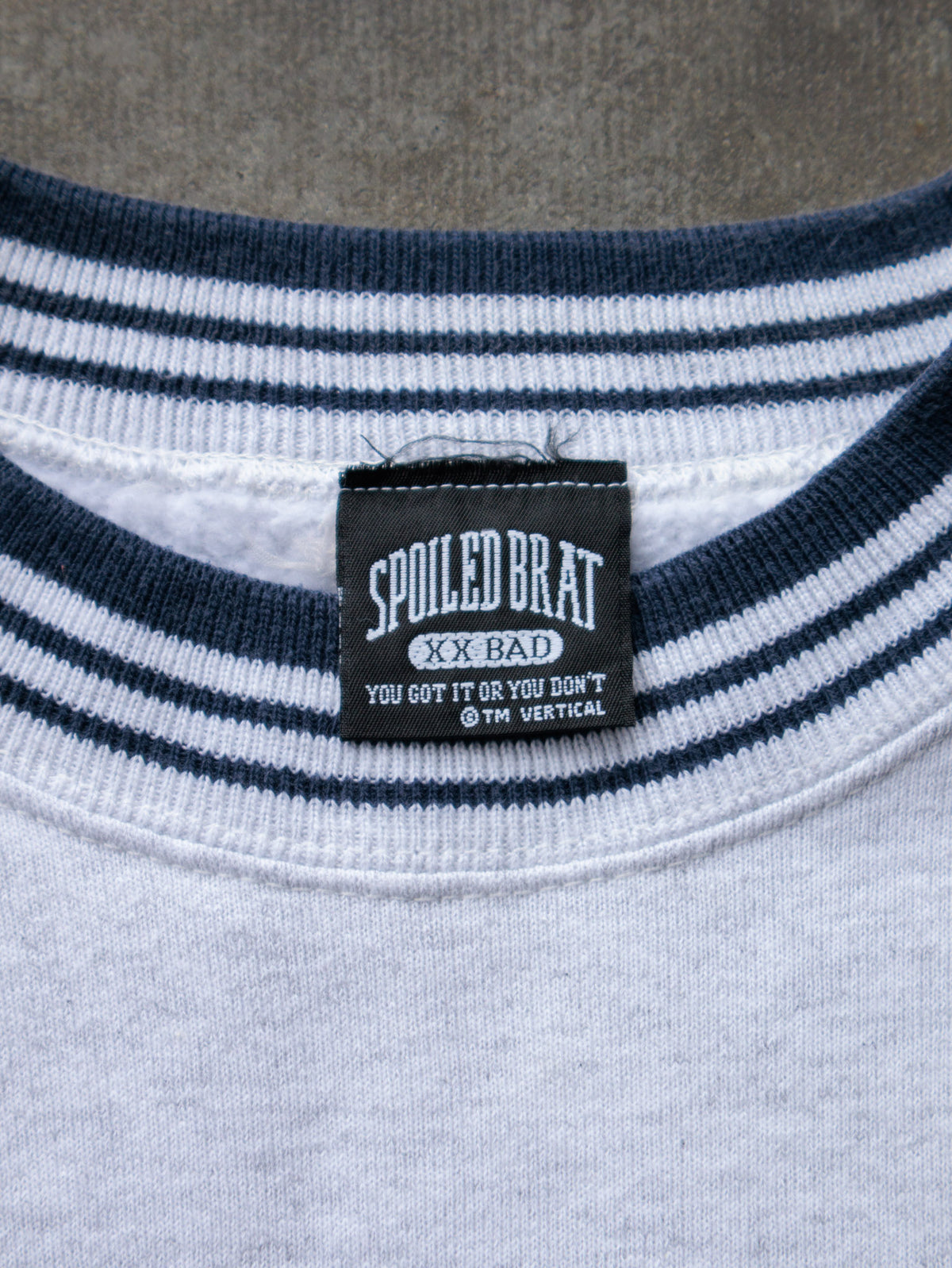 Vintage Grey Spoiled Brat Yes I Am Slogan Sweatshirt (-)