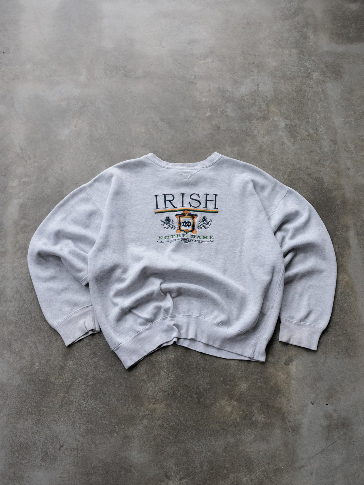 Vintage 90s Grey Notre Dame Irish Sweatshirt (XL)