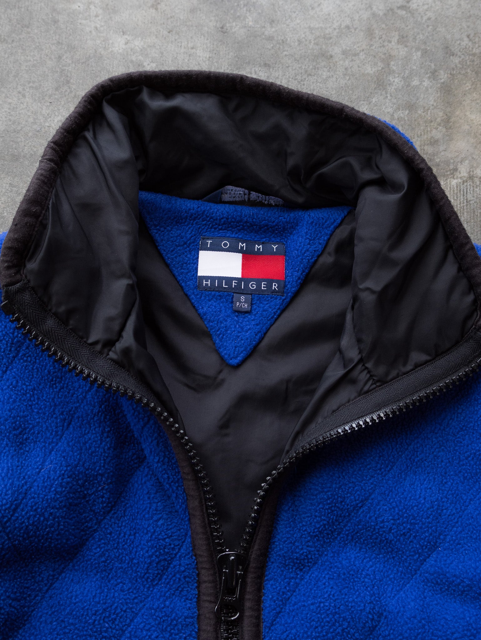 Vintage Blue Tommy Hilfiger Fleece Jacket (S)