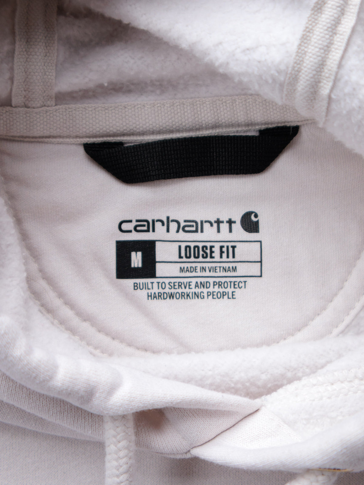 Vintage White Carhartt Hoodie (M)