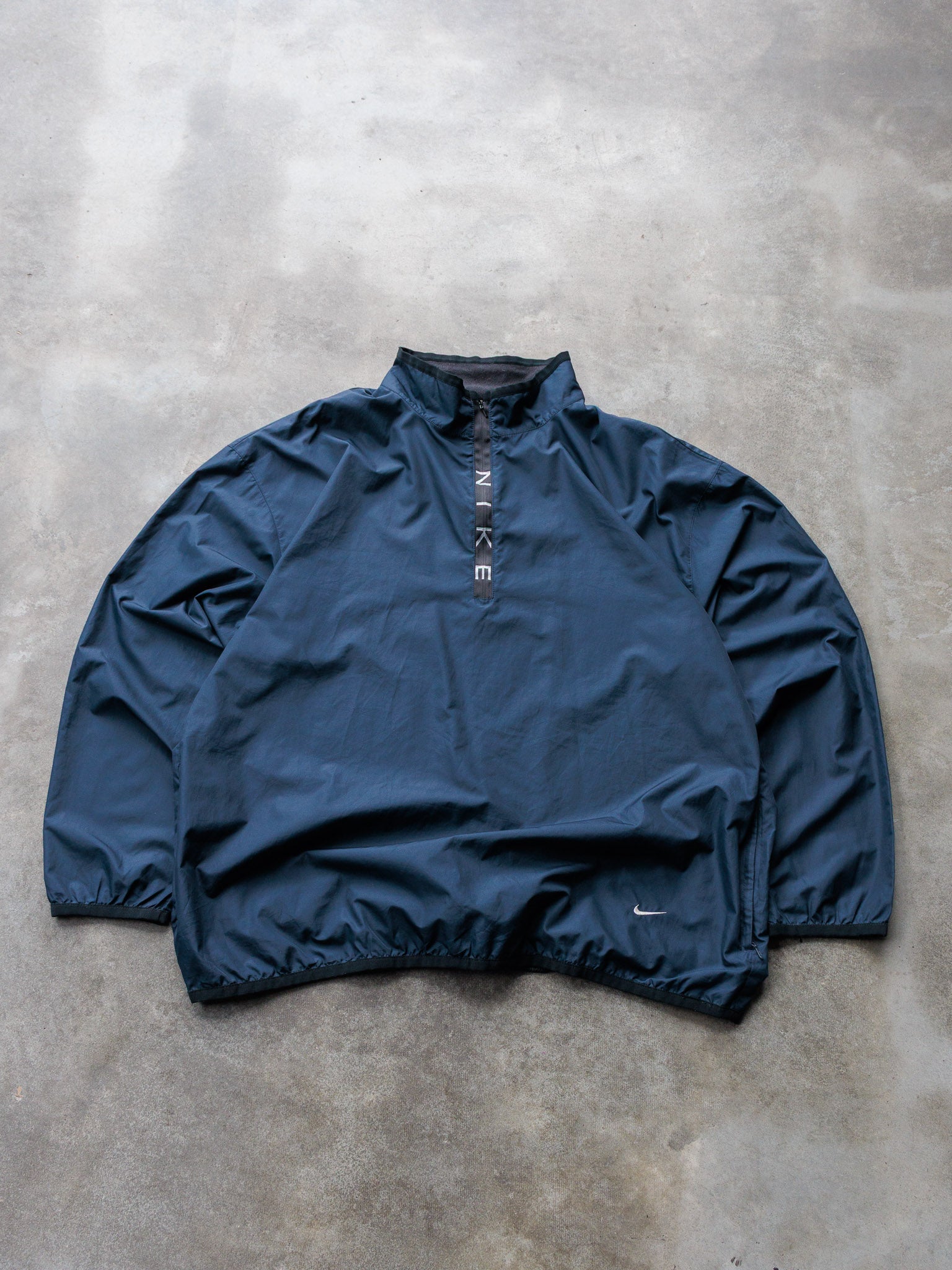 Vintage 90s Navy Nike Quarter Zip Pullover Jacket (2XL)