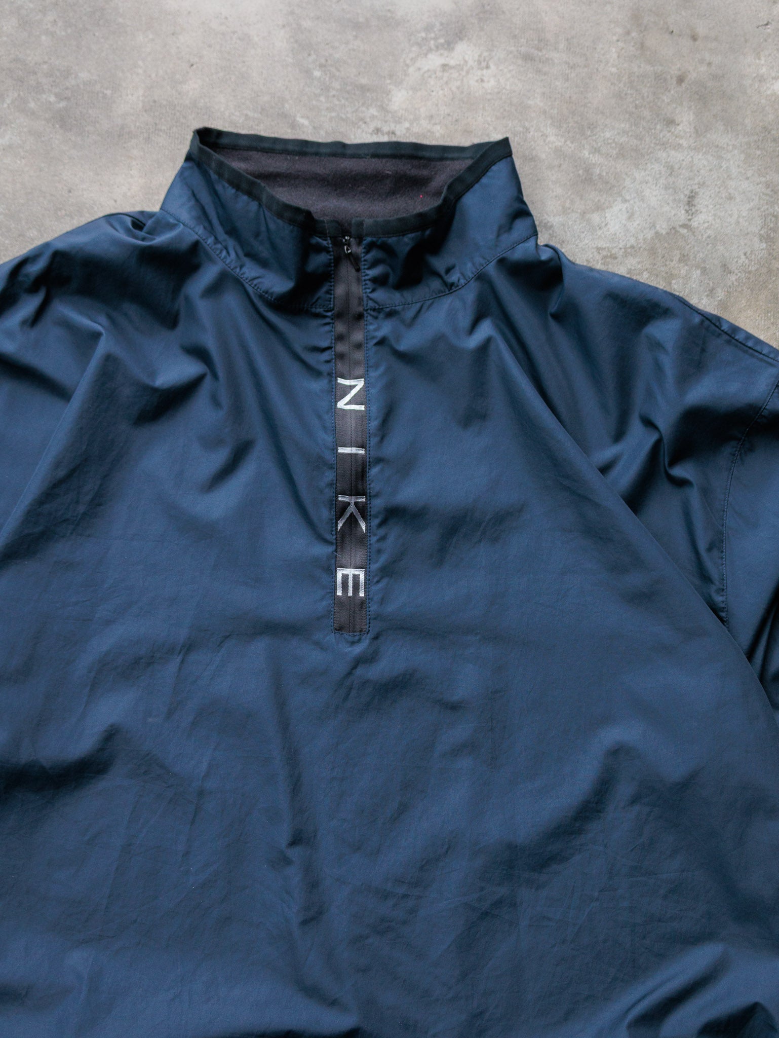 Vintage 90s Navy Nike Quarter Zip Pullover Jacket (2XL)