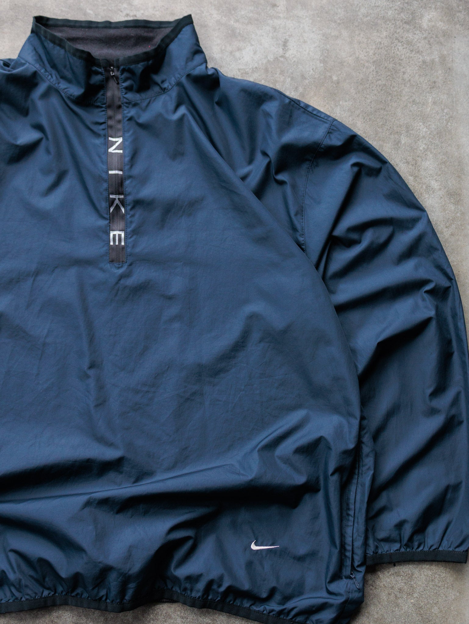 Vintage 90s Navy Nike Quarter Zip Pullover Jacket (2XL)
