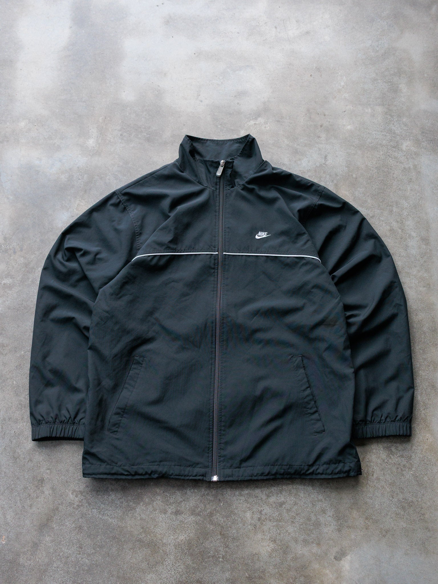 Vintage Black Nike Full Zip Track Jacket (L)