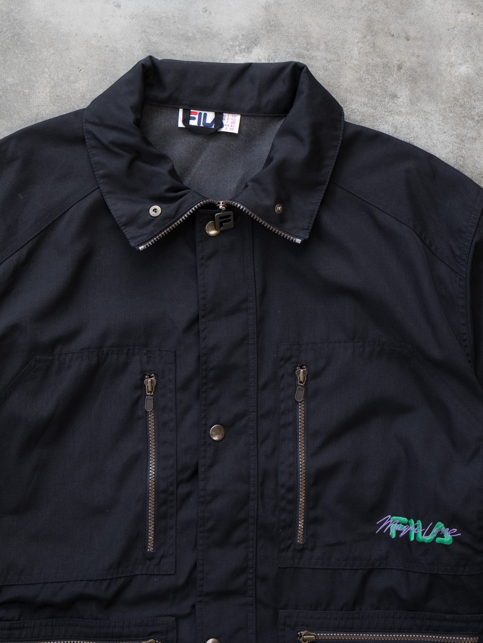 Vintage Black Fila Jacket (XL)