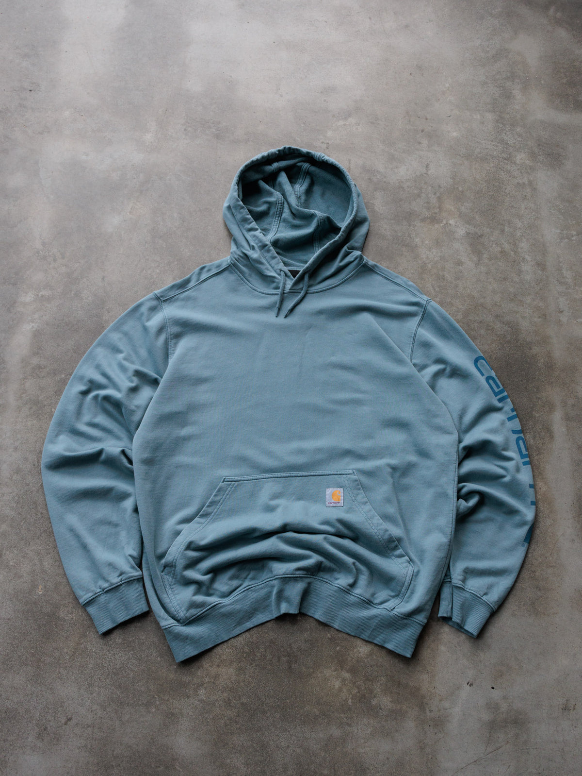 Vintage Blue Carhartt Hoodie (M)