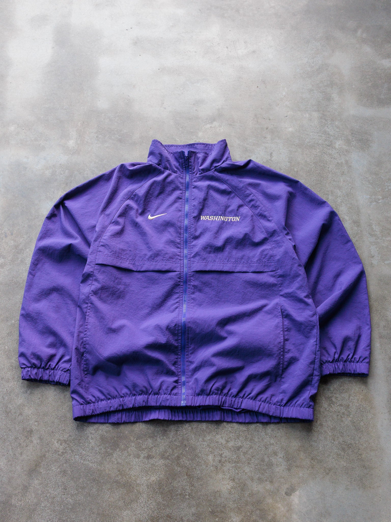 Vintage Purple Nike Washington Huskies Zip Windbreaker (L)