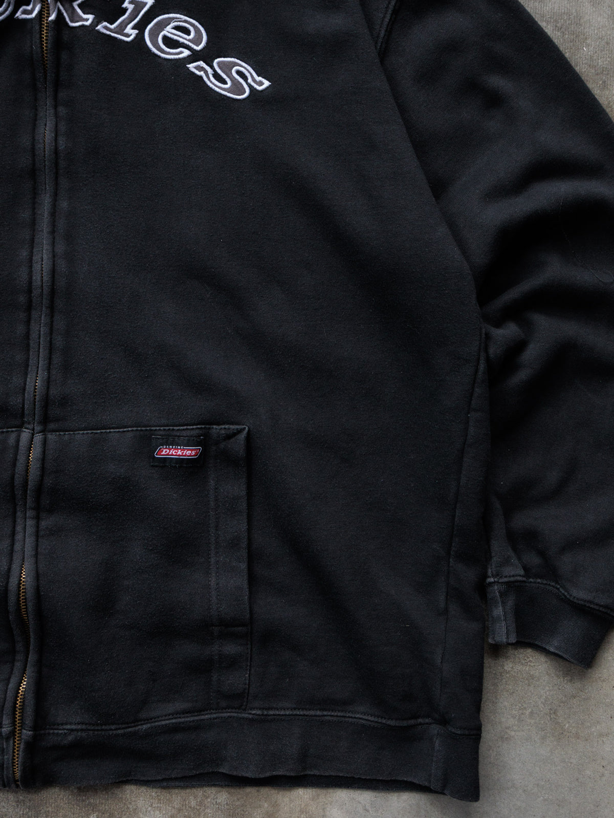 Vintage Black Dickies Full Zip Hoodie (XL)