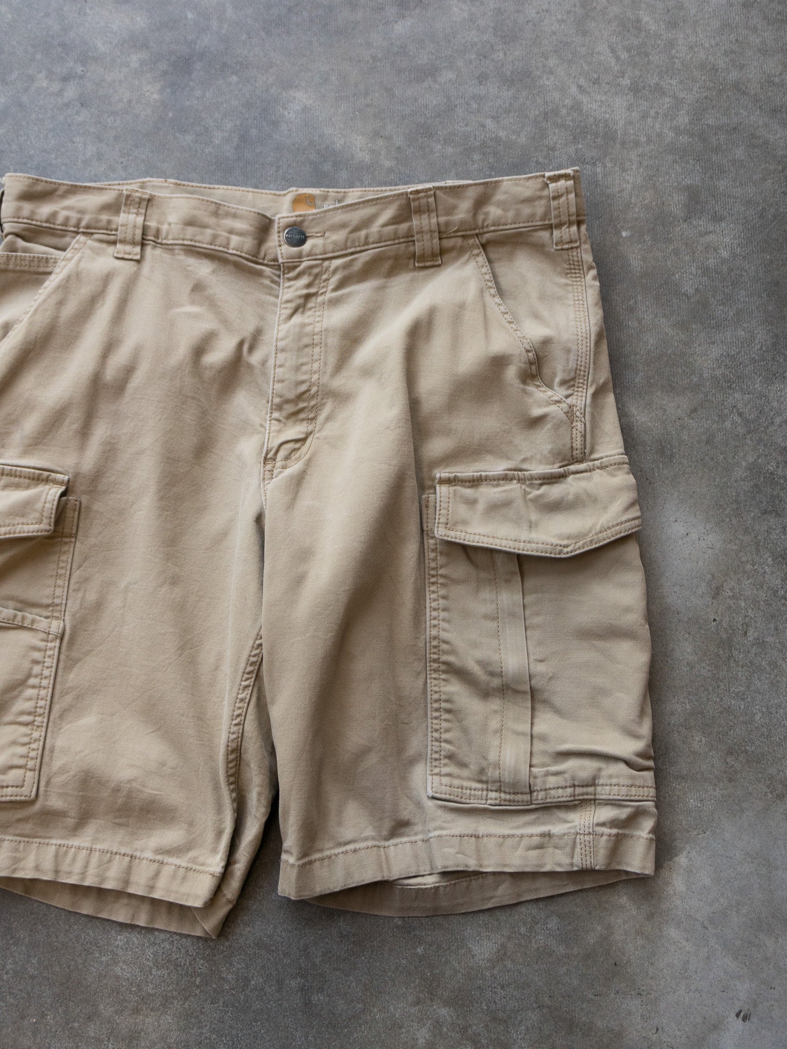 Vintage Tan Carhartt Cargo Shorts (W36)