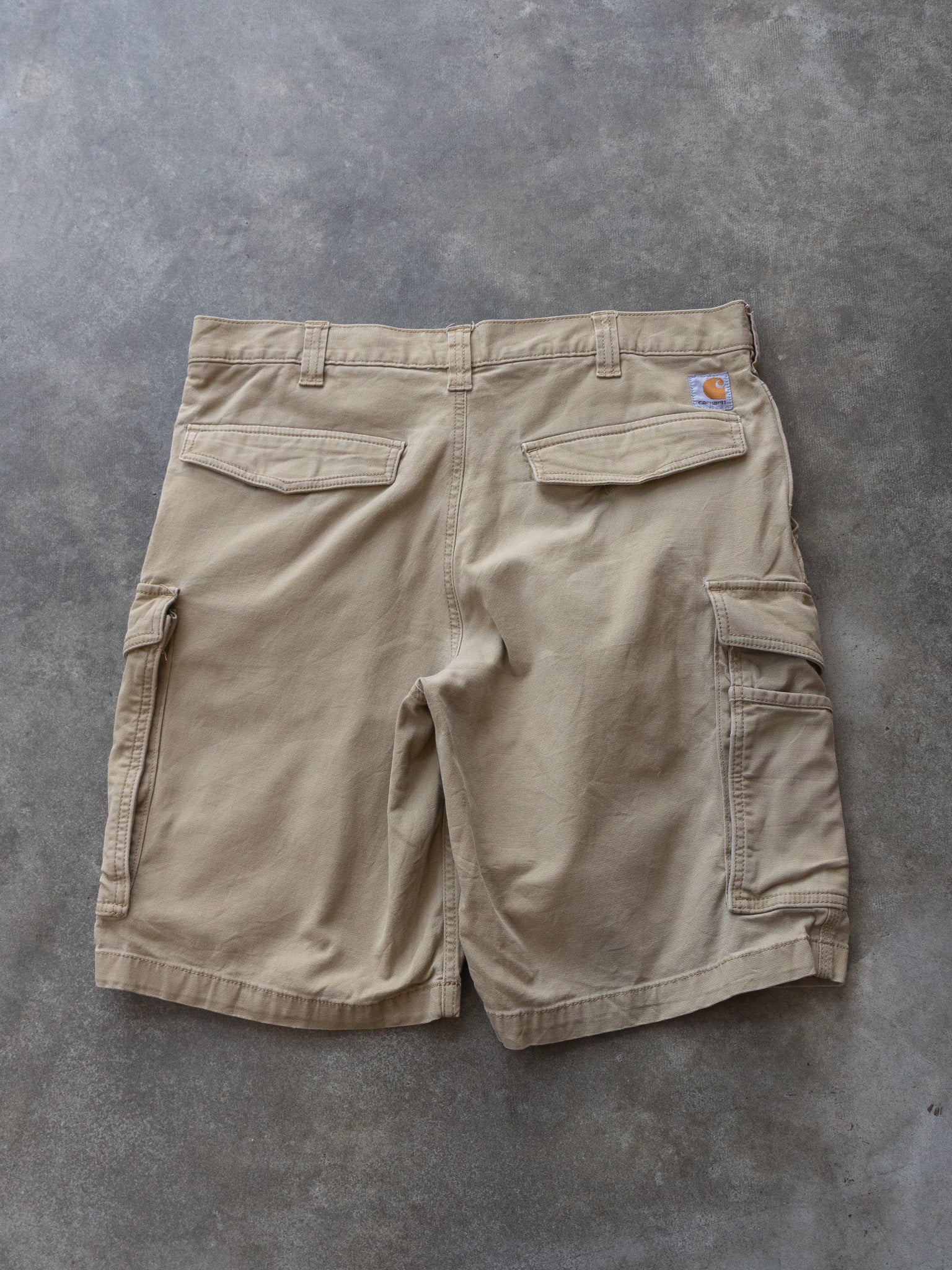 Vintage Tan Carhartt Cargo Shorts (W36)