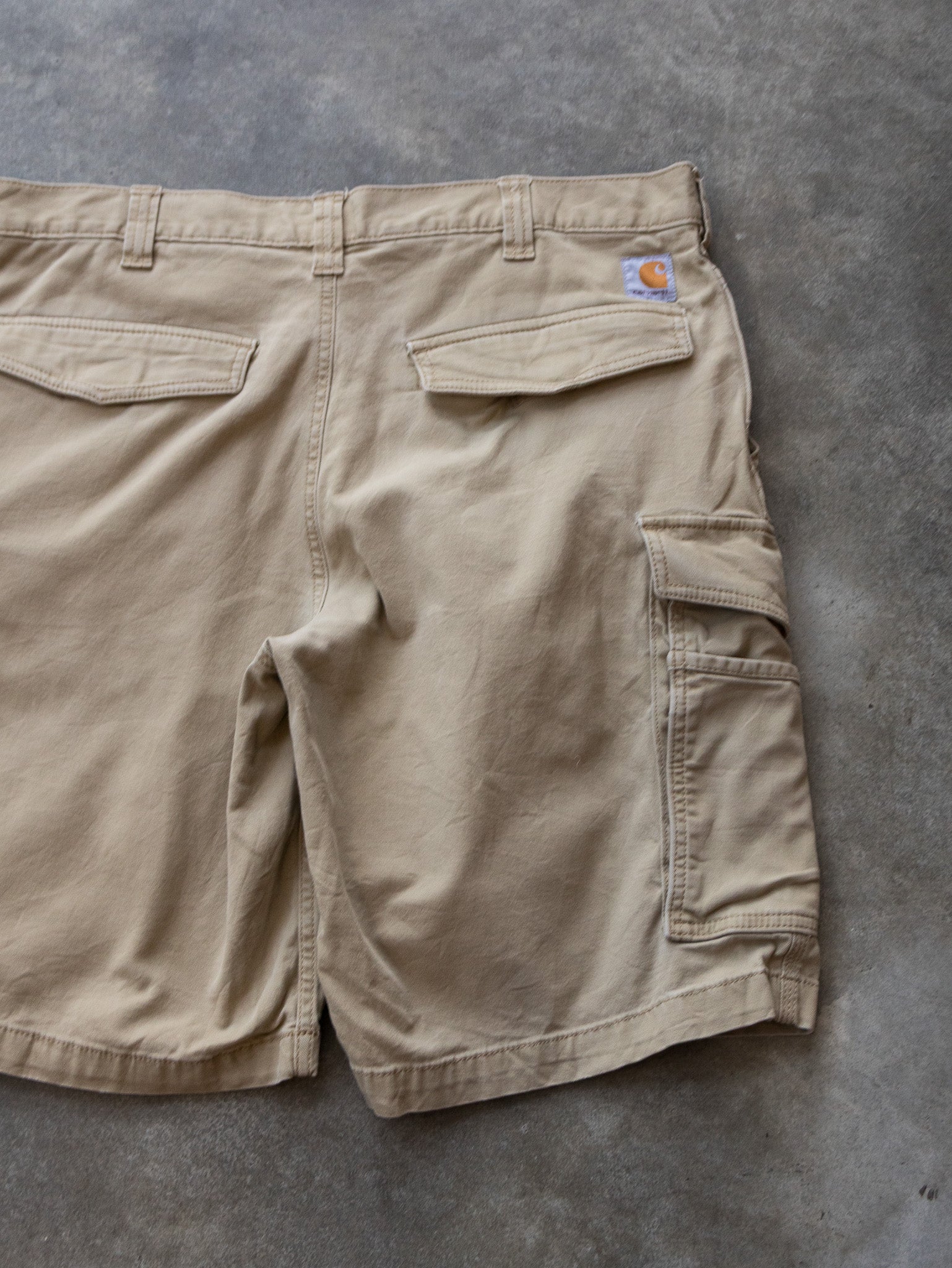 Vintage Tan Carhartt Cargo Shorts (W36)
